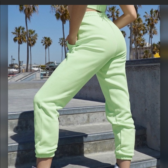 neon green Fabletics joggers - Picture 2 of 2